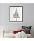 Framed Modern Christmas Tree II by Nina Blue Canvas Wall Art Print (23  W x 28  H), Sylvie Black Frame