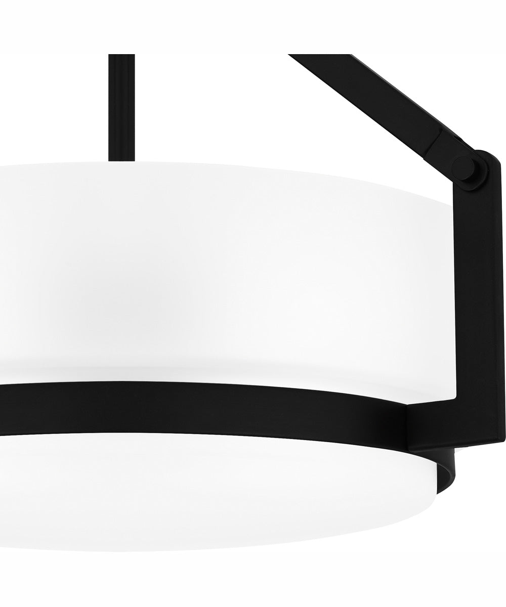 Quoizel Semi-Flush Mount Medium 2-light Semi Flush Mount Matte Black