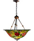 Rose Bush Inverted Tiffany Hanging Fixture