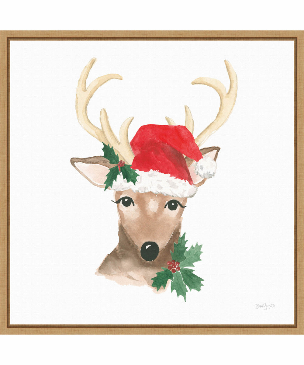 Framed Critter Greetings VIII by Jenaya Jackson Canvas Wall Art Print (22  W x 22  H), Sylvie Maple Frame