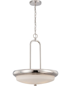 33"W Dylan 3-Light Pendant Polished Nickel