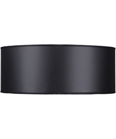 18x18x7 Black Opaque/Silver Foil Shallow Drum Hardback Lampshade