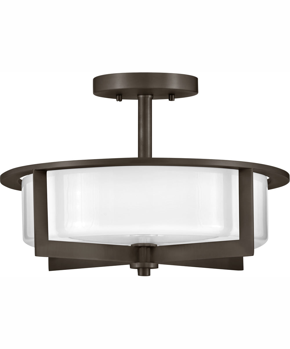 Baxley 3-Light Medium Semi-Flush Mount in Black Oxide