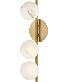 Selene 3-Light Large Three Light Sconce in Lacquered Brass