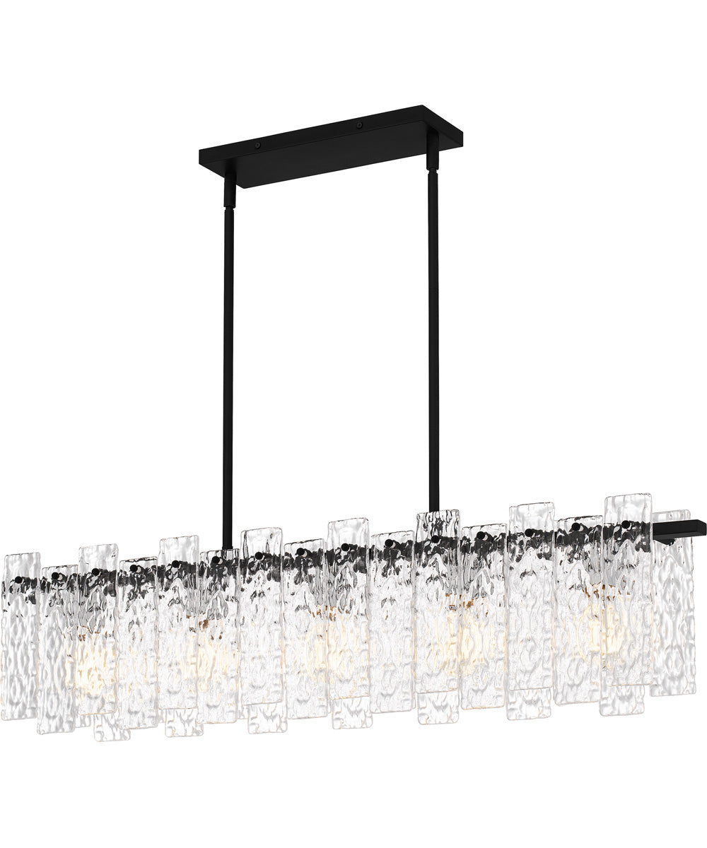 Caspian Medium 5-light Island Light Matte Black