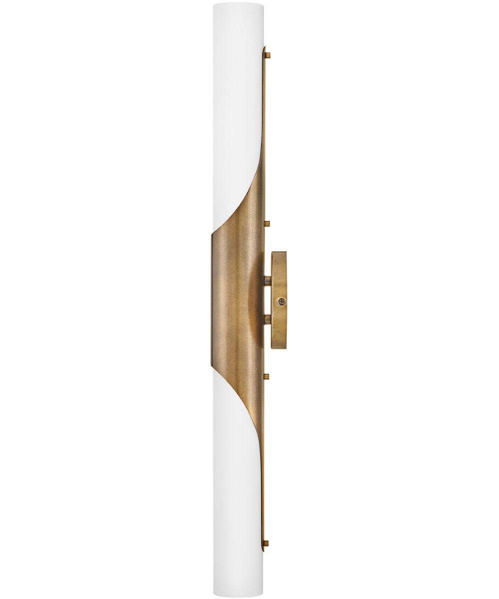 Grace LED-Light Large LED Vanity in Textured Heritage Brass