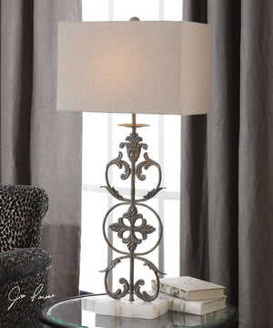 36"H Gerosa Aged Bronze Table Lamp