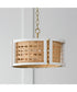 Lola 4-Light Dual-Mount Semi-Flush/Pendant Mount In Flat White and Matte Brass