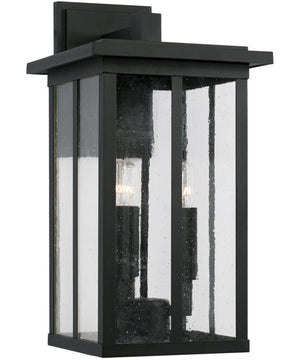 Barrett 3-Light Outdoor Wall-Lantern Rain or Shine - Black