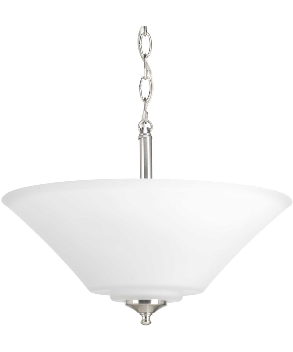 Joy 3-Light 16-5/8" Semi-Flush Convertible Brushed Nickel