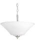 Joy 3-Light 16-5/8" Semi-Flush Convertible Brushed Nickel