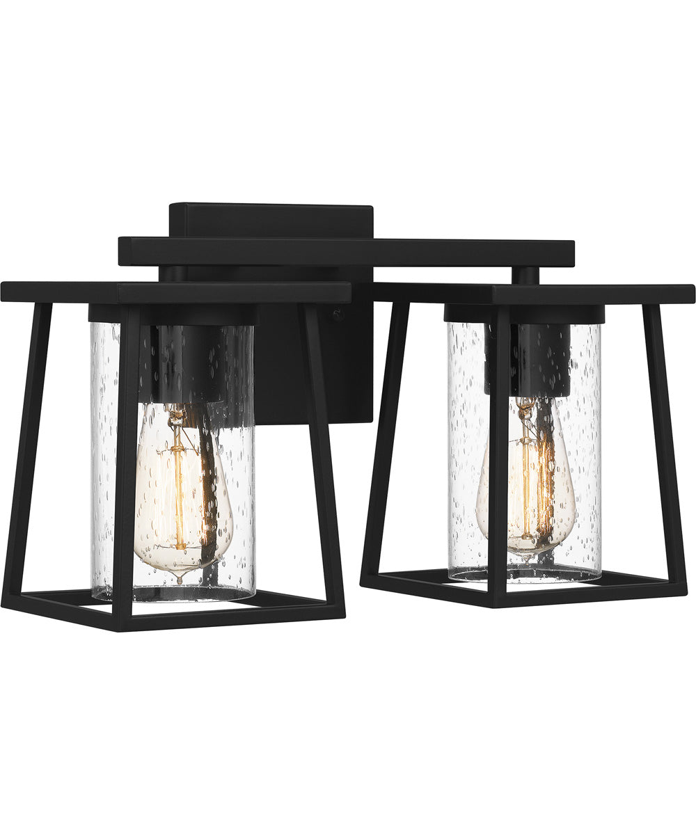 Lodge Medium 2-light Bath Light Matte Black