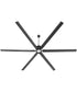 120" Zeus Patio Ceiling Fan Matte Black