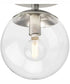 Atwell 1-Light Mid-Century Modern Semi-Flush Mount Brushed Nickel