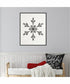 Framed Modern Snowflake II by Nina Blue Canvas Wall Art Print (23  W x 28  H), Sylvie Black Frame