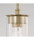 Mason 1-Light Dual-Mount Semi-Flush/Pendant Mount In Aged Brass