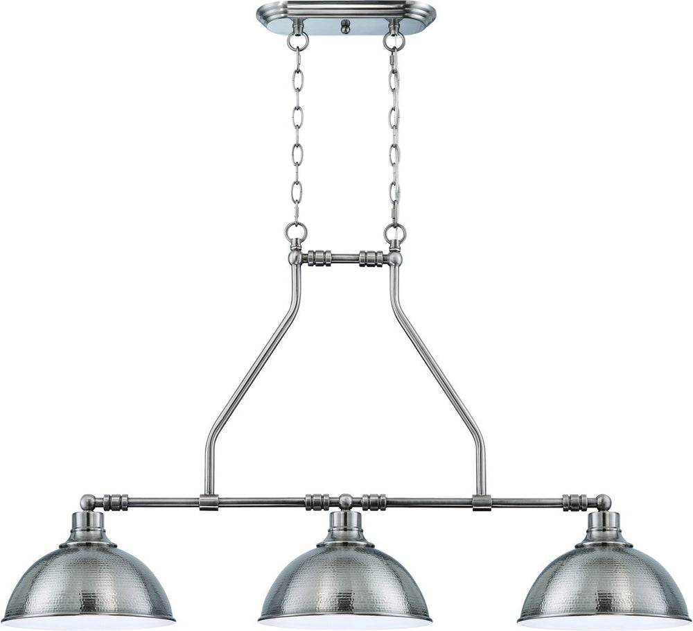 32"W Timarron 3-Light Island Pendant Light Antique Nickel