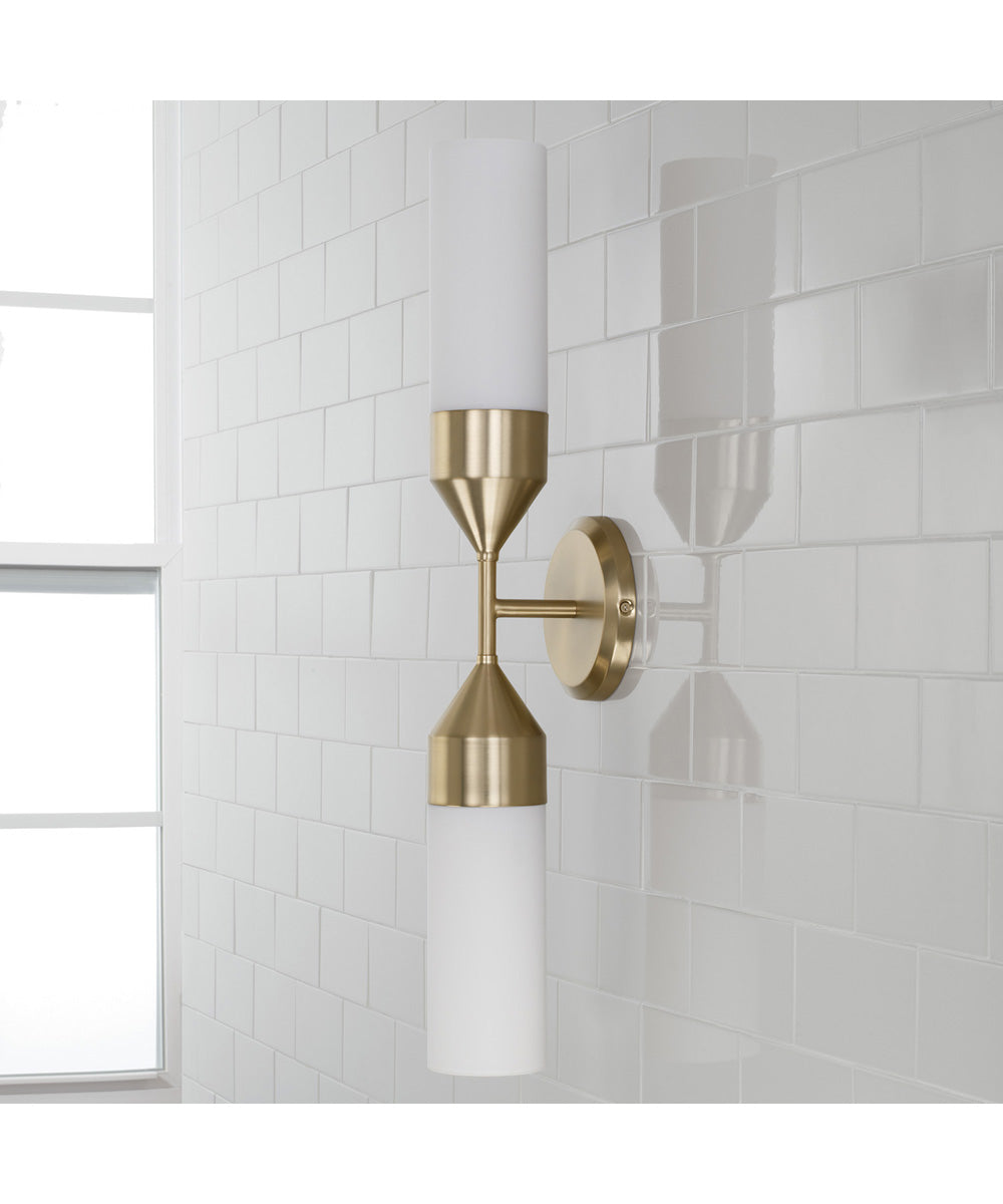 Devon 2-Light Sconce Matte Brass