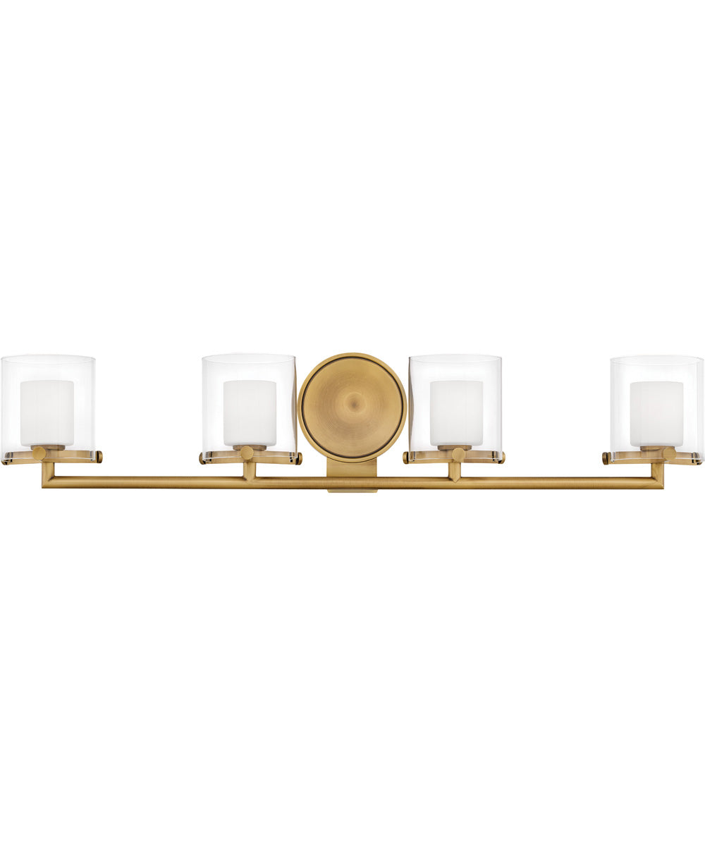 Rixon 4-Light Vanity in Heritage Brass