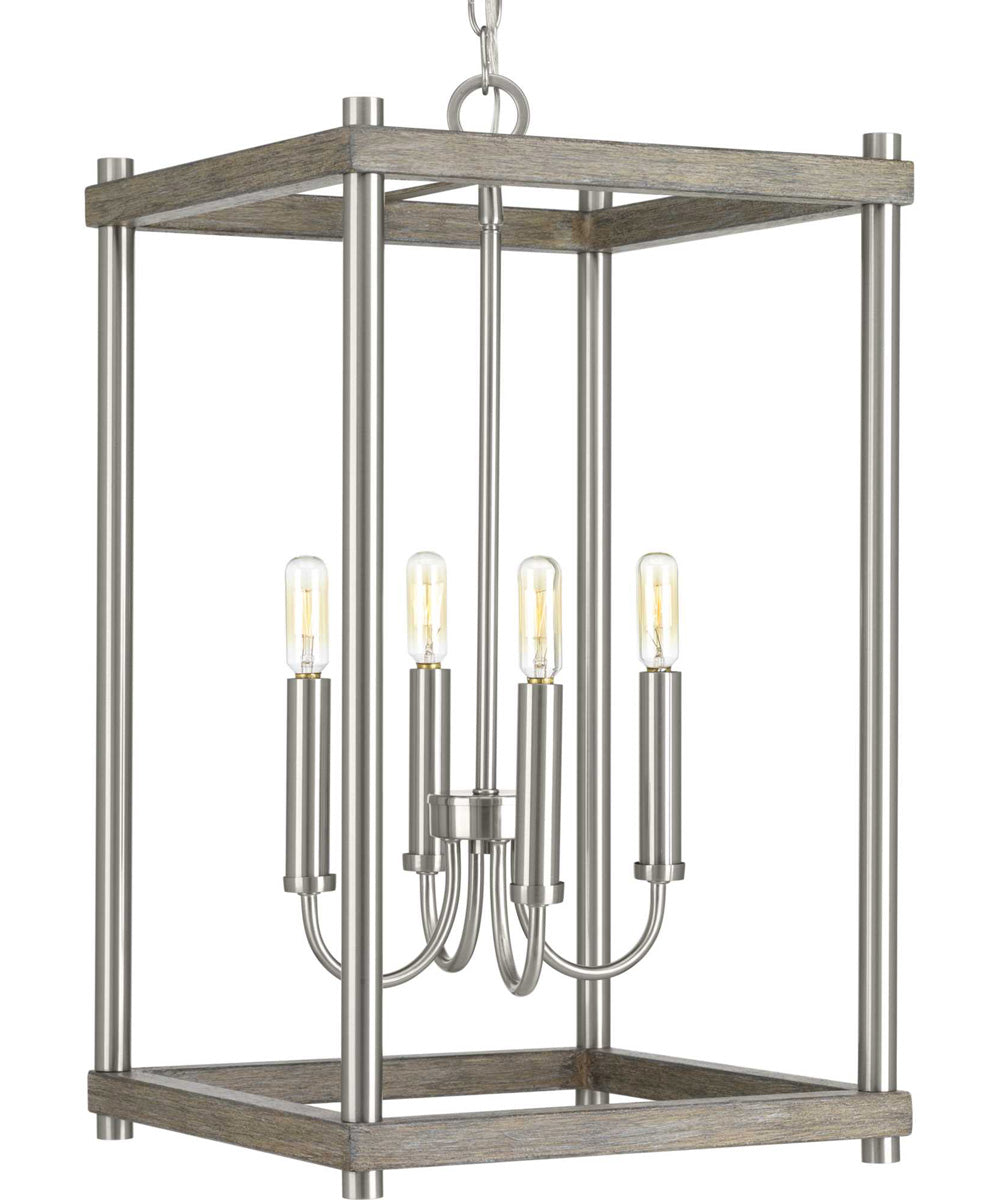 Fontayne 4-Light Farmhouse Pendant Light Brushed Nickel