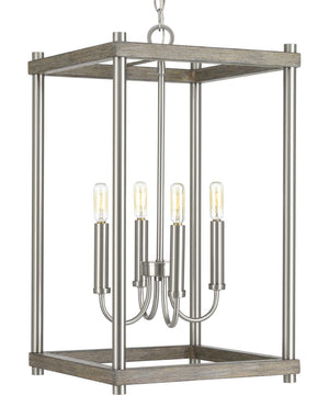 Fontayne 4-Light Farmhouse Pendant Light Brushed Nickel