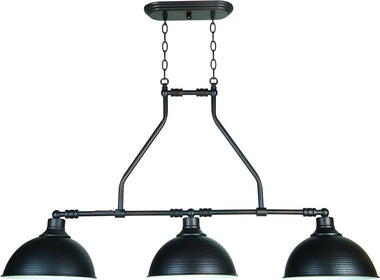 32"W Timarron 3-Light Island Pendant Light Aged Bronze