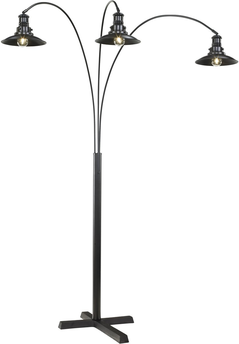 83"H Sheriel Metal Arc Lamp (1/CN) Black