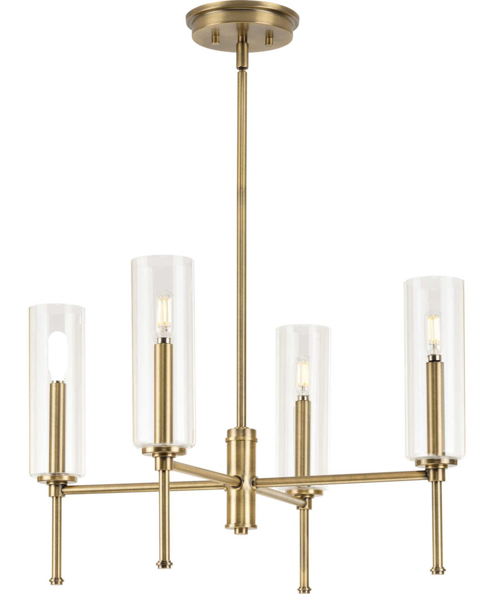 Elara 4-Light New Traditional  Chandelier Light Vintage Brass