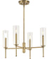 Elara 4-Light New Traditional  Chandelier Light Vintage Brass