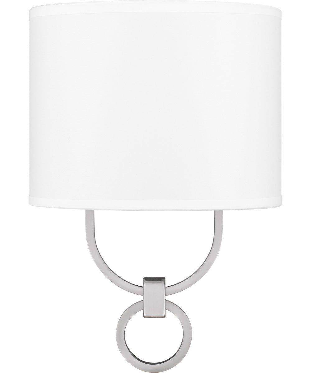 Quoizel Wood Small 1-light Wall Sconce Brushed Nickel