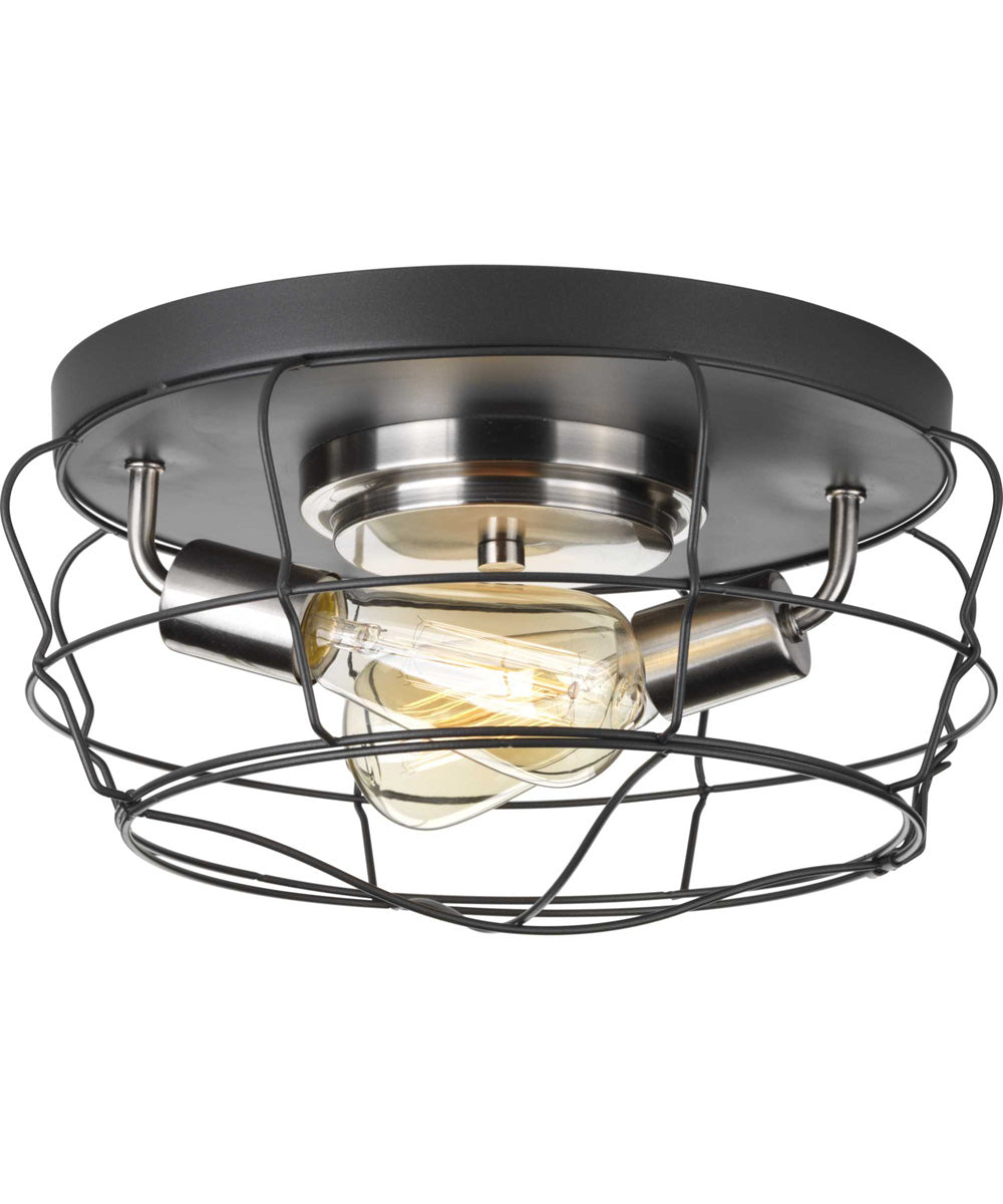 Gauge 2-Light Flush Mount Graphite