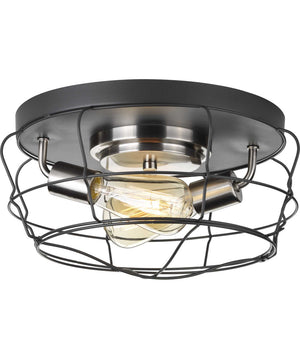 Gauge 2-Light Flush Mount Graphite