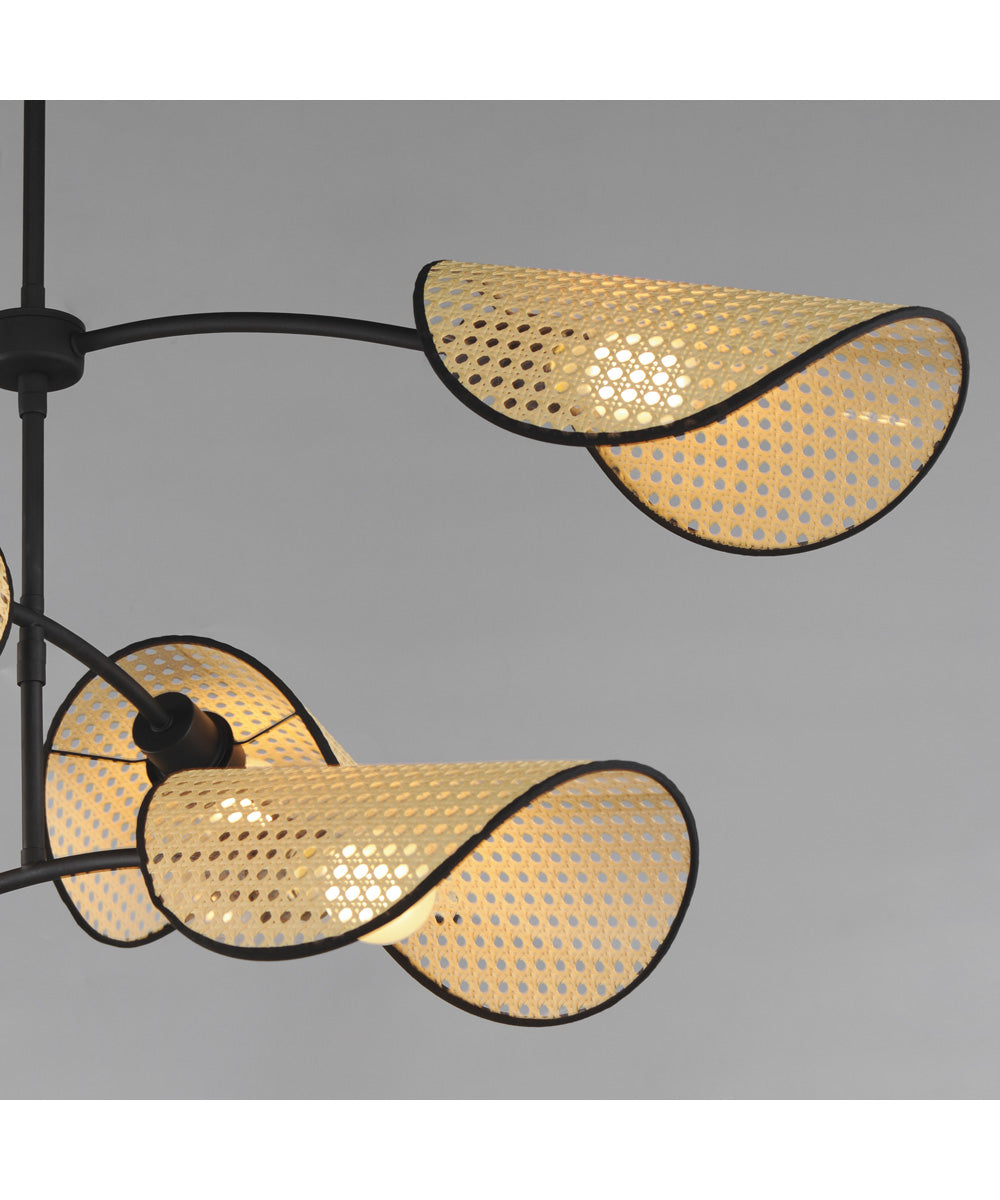 Bonnet 6-Light Chandelier Black