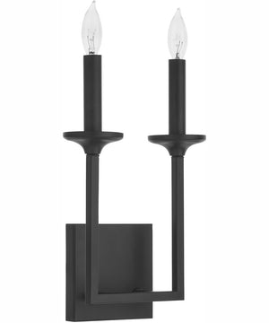 Eldorado 2-light Wall Mount Light Fixture Matte Black
