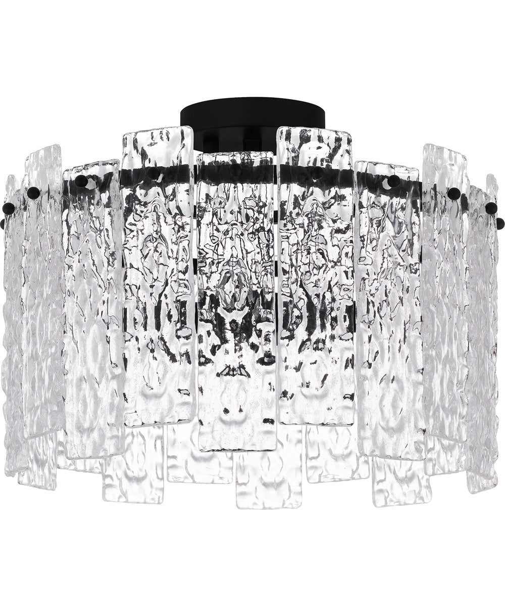 Caspian Large 4-light Semi Flush Mount Matte Black