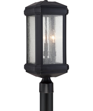 Trumbull Large 3-light Outdoor Post Light Mystic Black