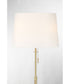 X3 3-Light  Floor Lamp Satin Brass / White Shade