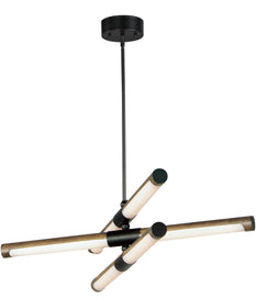 Rollo 6-Light LED Pendant Antique Pecan / Black