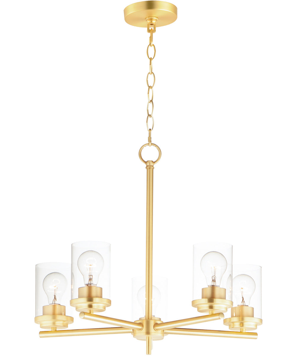 Corona 5-Light Chandelier Satin Brass