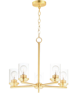 Corona 5-Light Chandelier Satin Brass