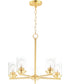 Corona 5-Light Chandelier Satin Brass