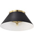 Dover 3-Light Close-to-Ceiling Black / Vintage Brass