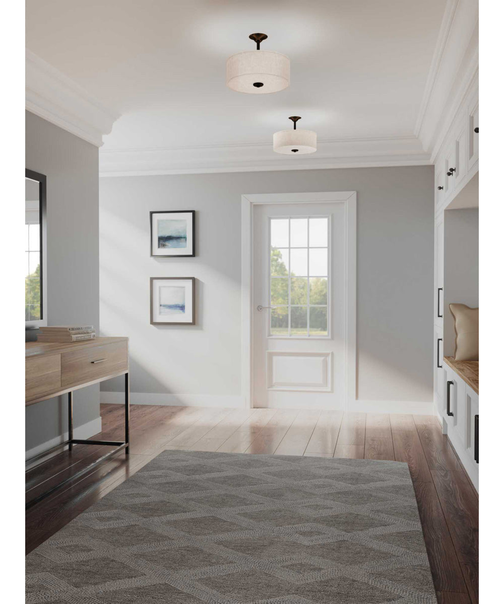 Inspire 2-Light 13" Semi-Flush Antique Bronze