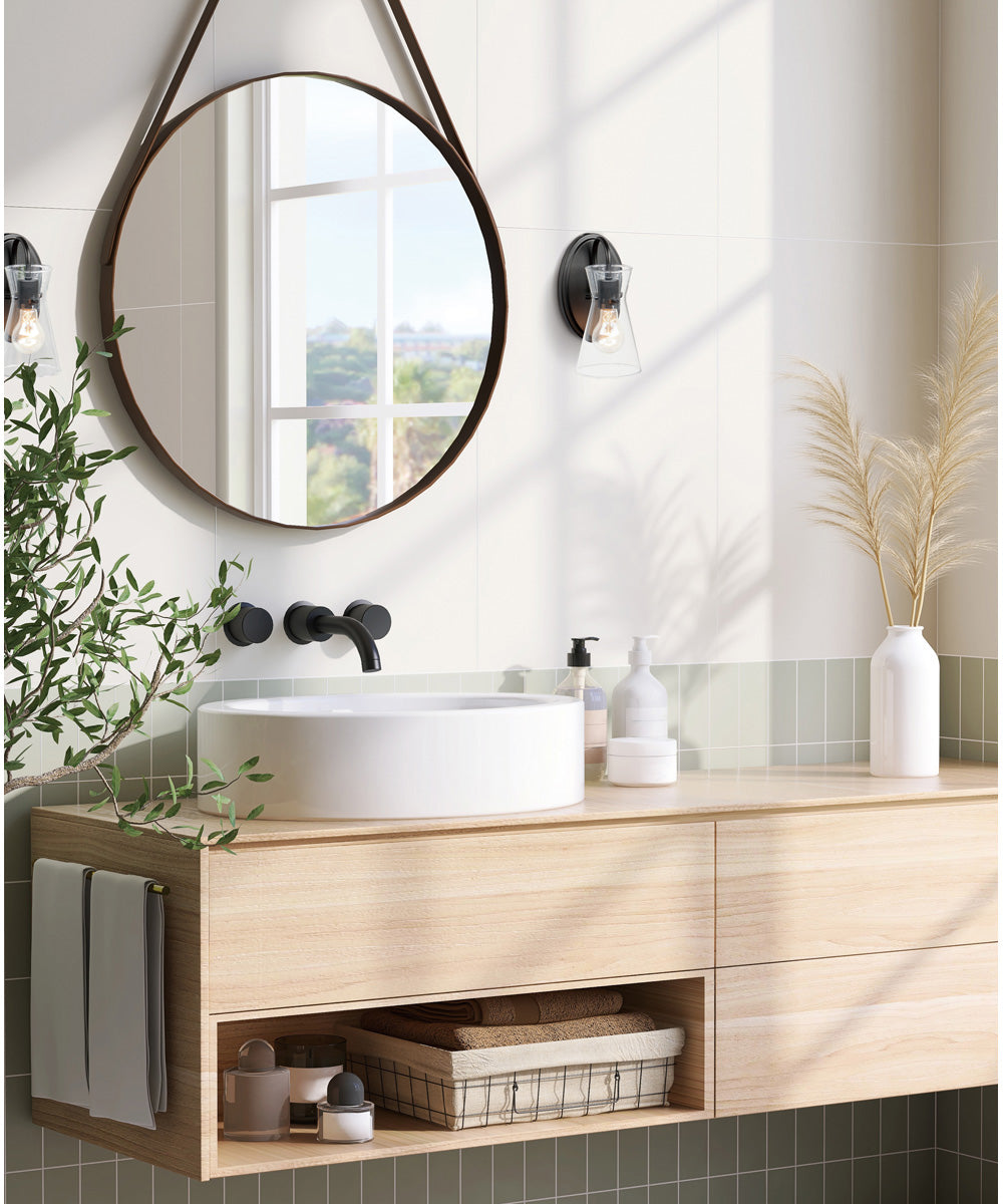 Ava 1-Light Wall Sconce Black