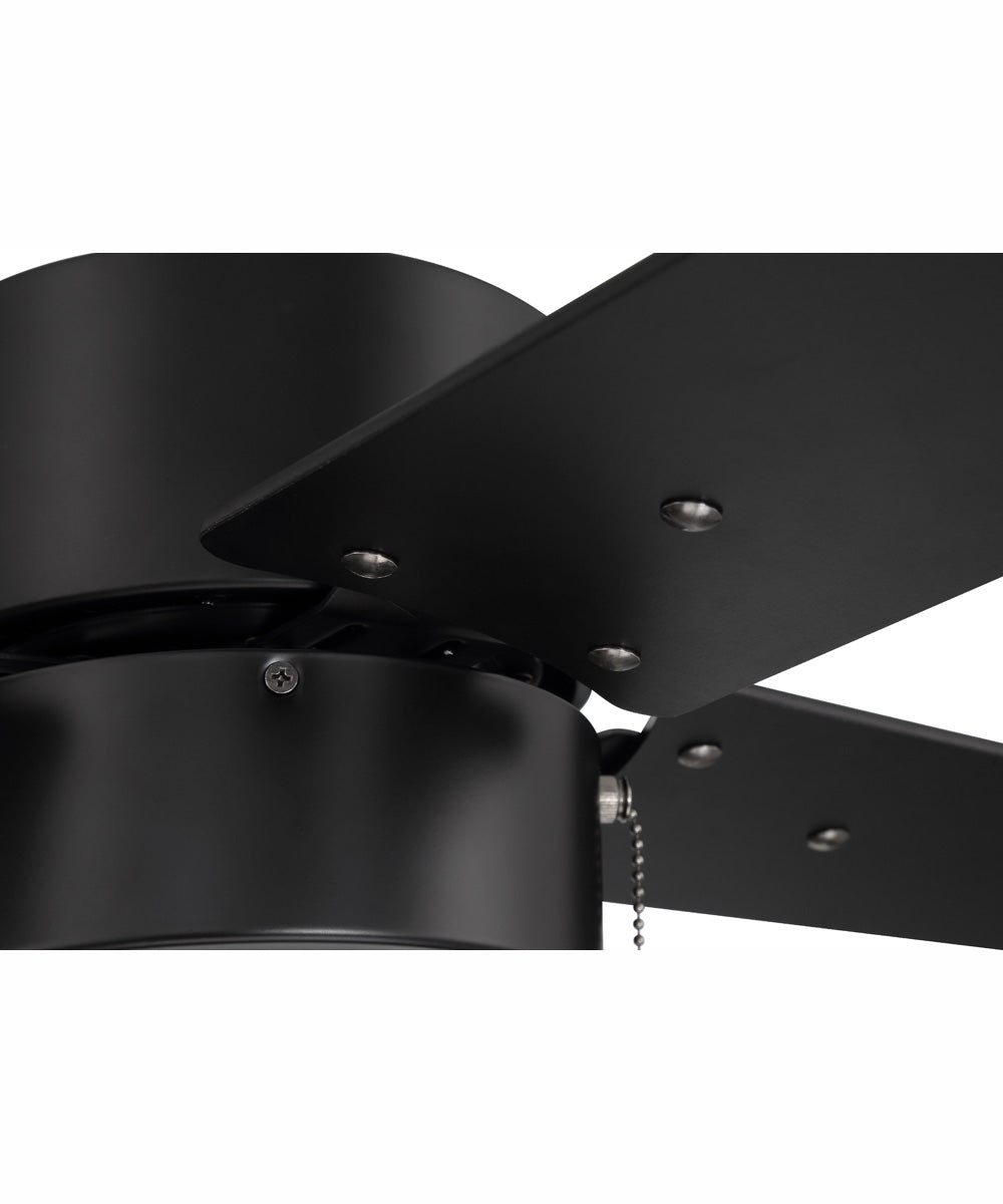 52" Terie 1-Light Ceiling Fan Flat Black