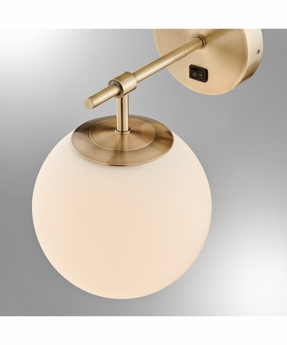 Lencho 1-Light Wall Lamp Gold/Frost Glass Shade