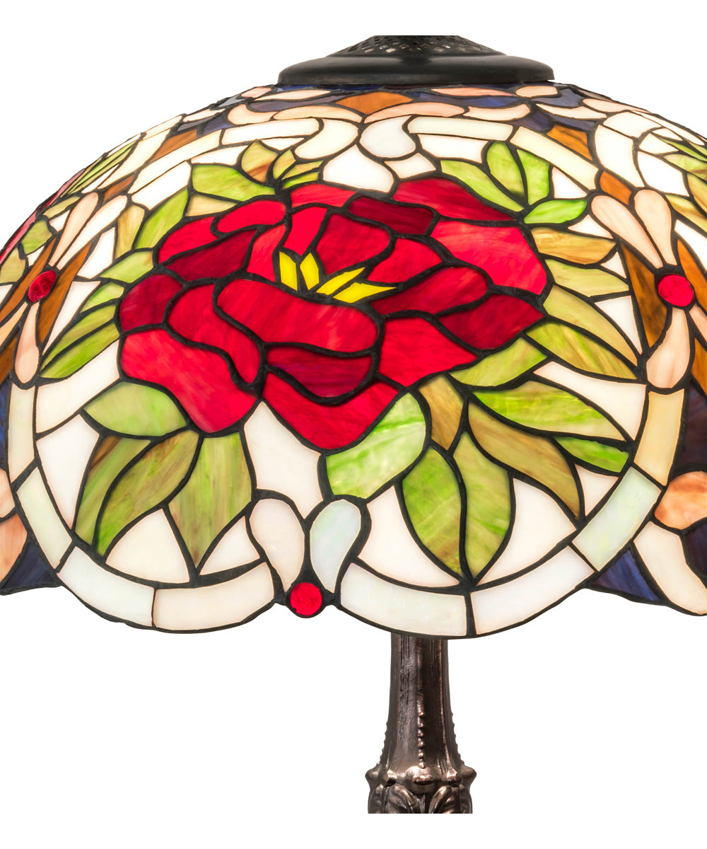 26" High Renaissance Rose Table Lamp