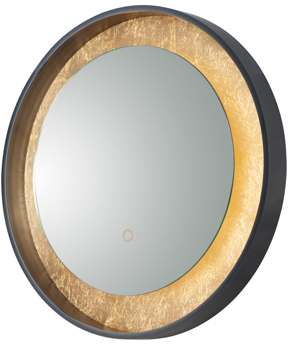 Floating LED Mirror Round 23.5 inch Gold Leaf / Black