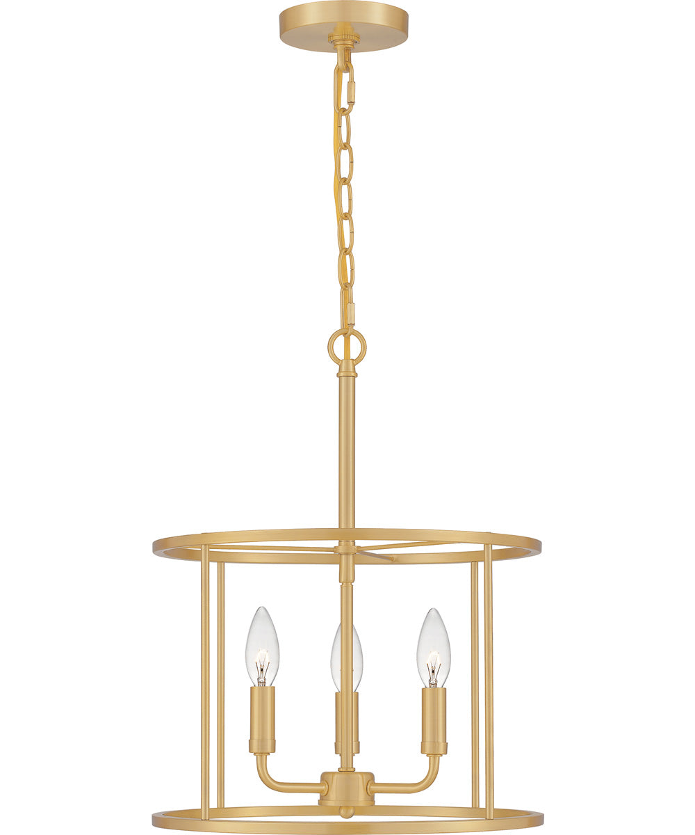 Abner 3-light Pendant Aged Brass