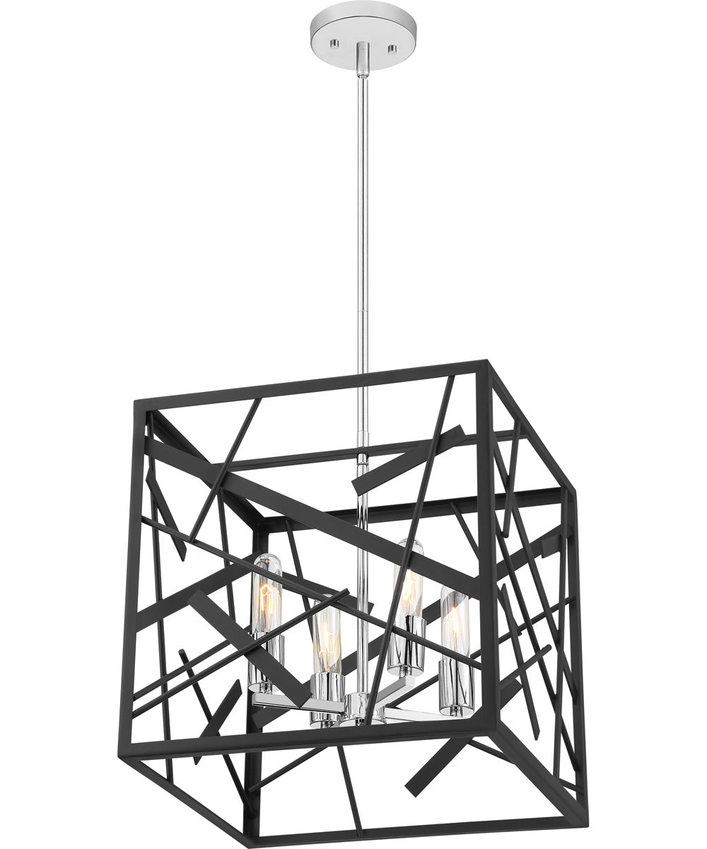 Pollock 4-light Pendant Matte Black